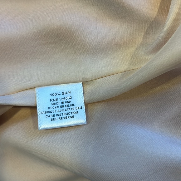 Lavender Brown | Coral Halter 100% Silk Dress w/pockets | Small | Made in USA - Picture 15 of 16